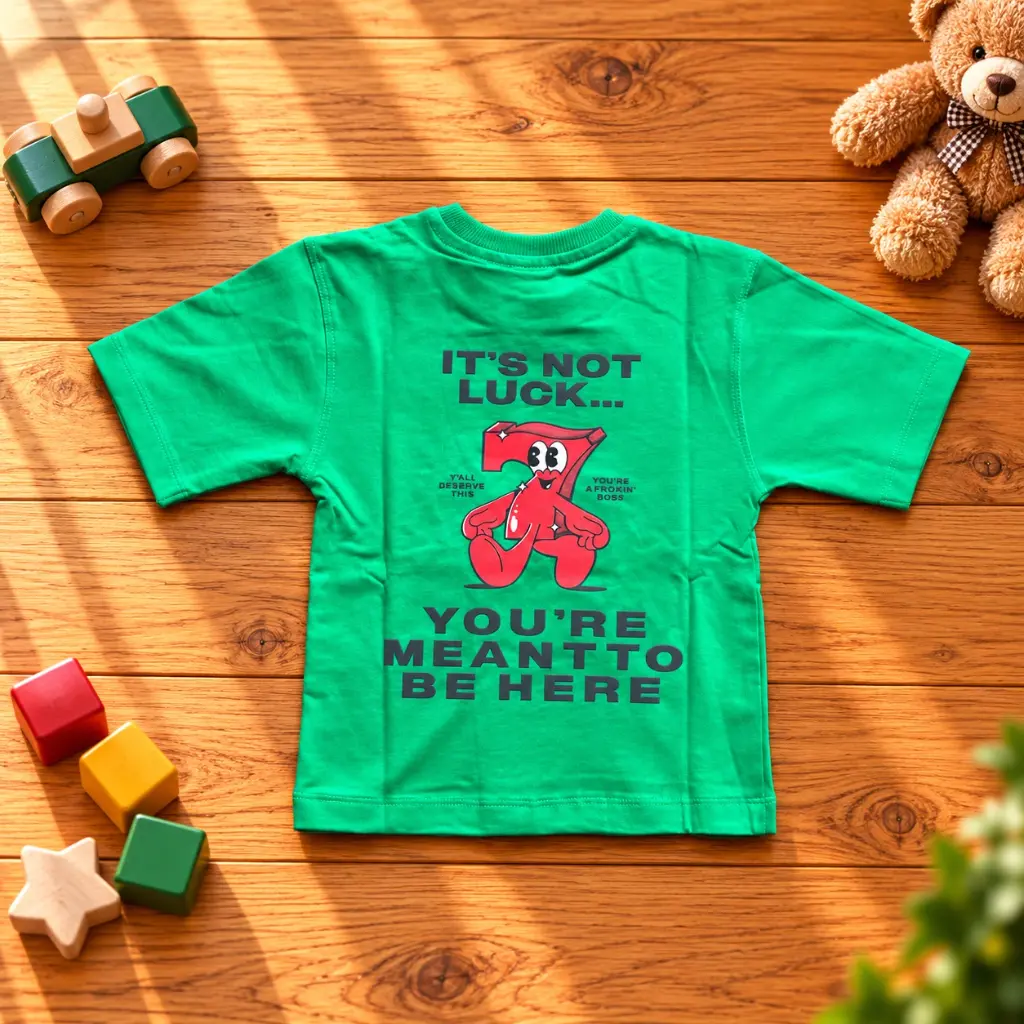 Playful Green T-Shirt Flat Lay.webp