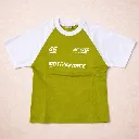 Lime green raglan T-shirt with logo.webp