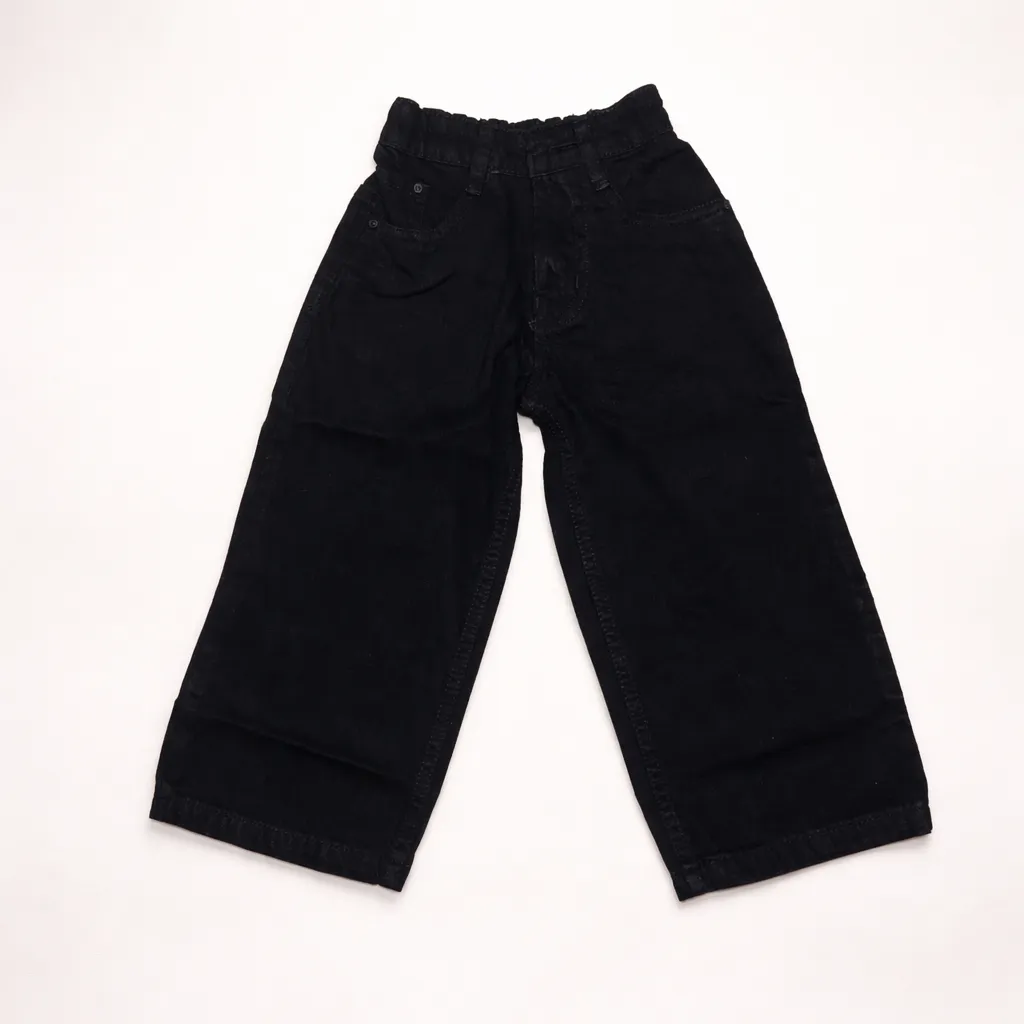 Kids Baggy Jeans - Jet Black | Unisex | Ages 1–5 Years