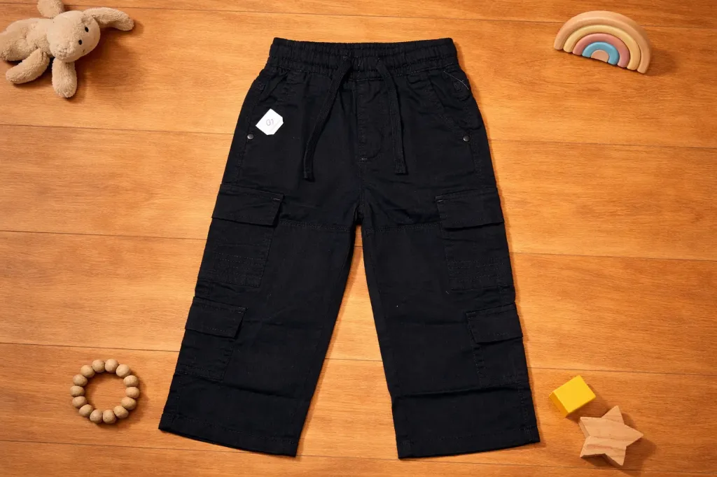 Kids Linen Pants - Black | Unisex | Ages 1–5 Years