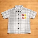 Boys Boxy Checked Printed Shirt  | Ages 1–5 Years