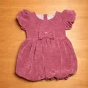Girls Velvet Balloon Frock | Rose Pink | Sizes S–XL