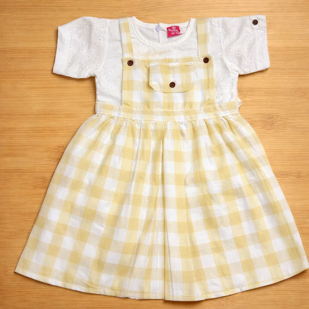 Girls Baba Suit Frock - Cream | Ages 1–3 Years