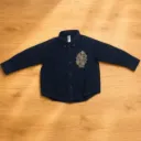 Boys Solid Cotton Shirt – Black (Ages 1–5 Years)