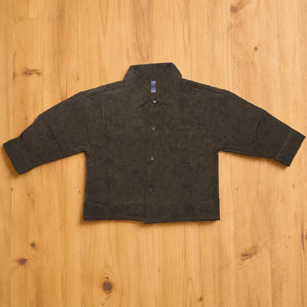 Boys Solid Shirt – Brown (Ages 1–5 Years)