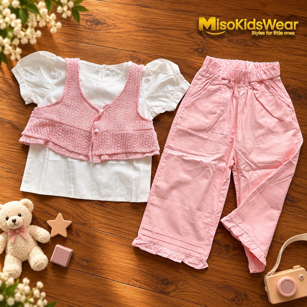 IMP3 Piece Peach co-ord set Girl 2-6 Years